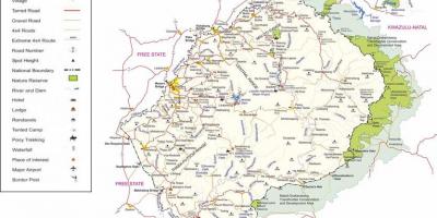 Lesotho roads map