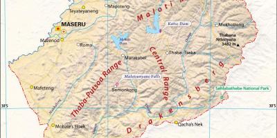 Lesotho map pictures