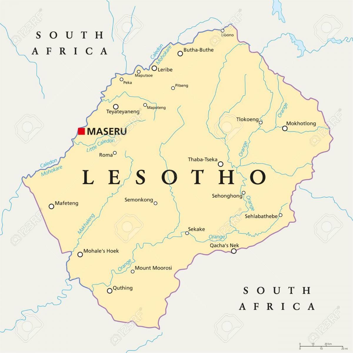 map of maseru Lesotho